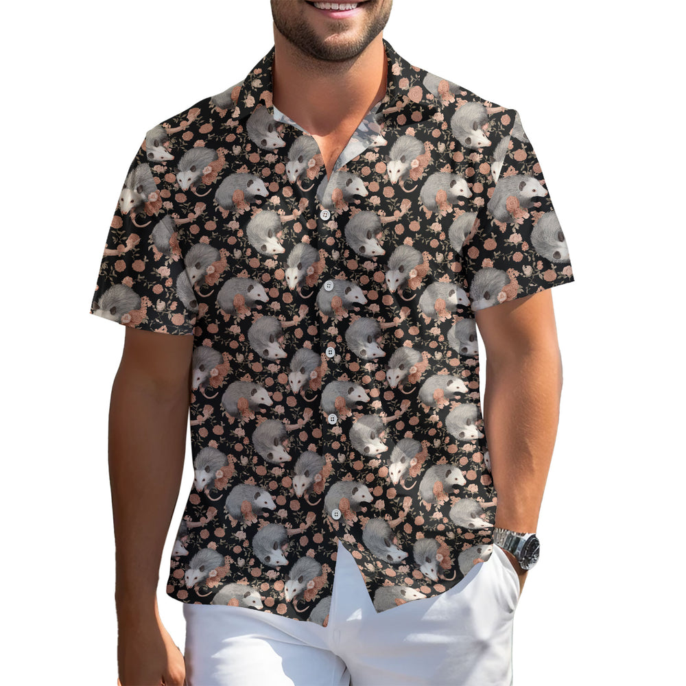 Opossum Hawaiian Shirt – Short Sleeve Button-Down