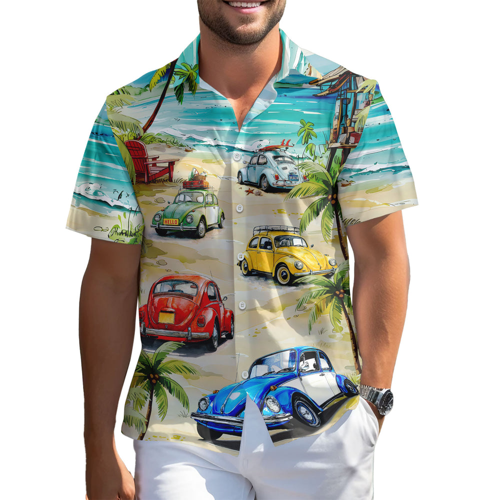 Vintage Car Hawaiian Shirt – Short Sleeve Button-Down