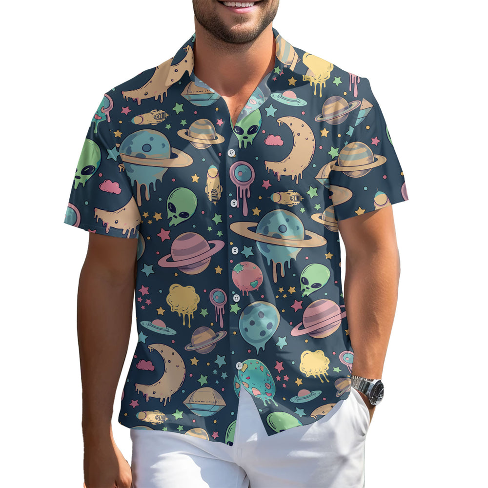 Alien UFO Hawaiian Shirt – Short Sleeve Button-Down