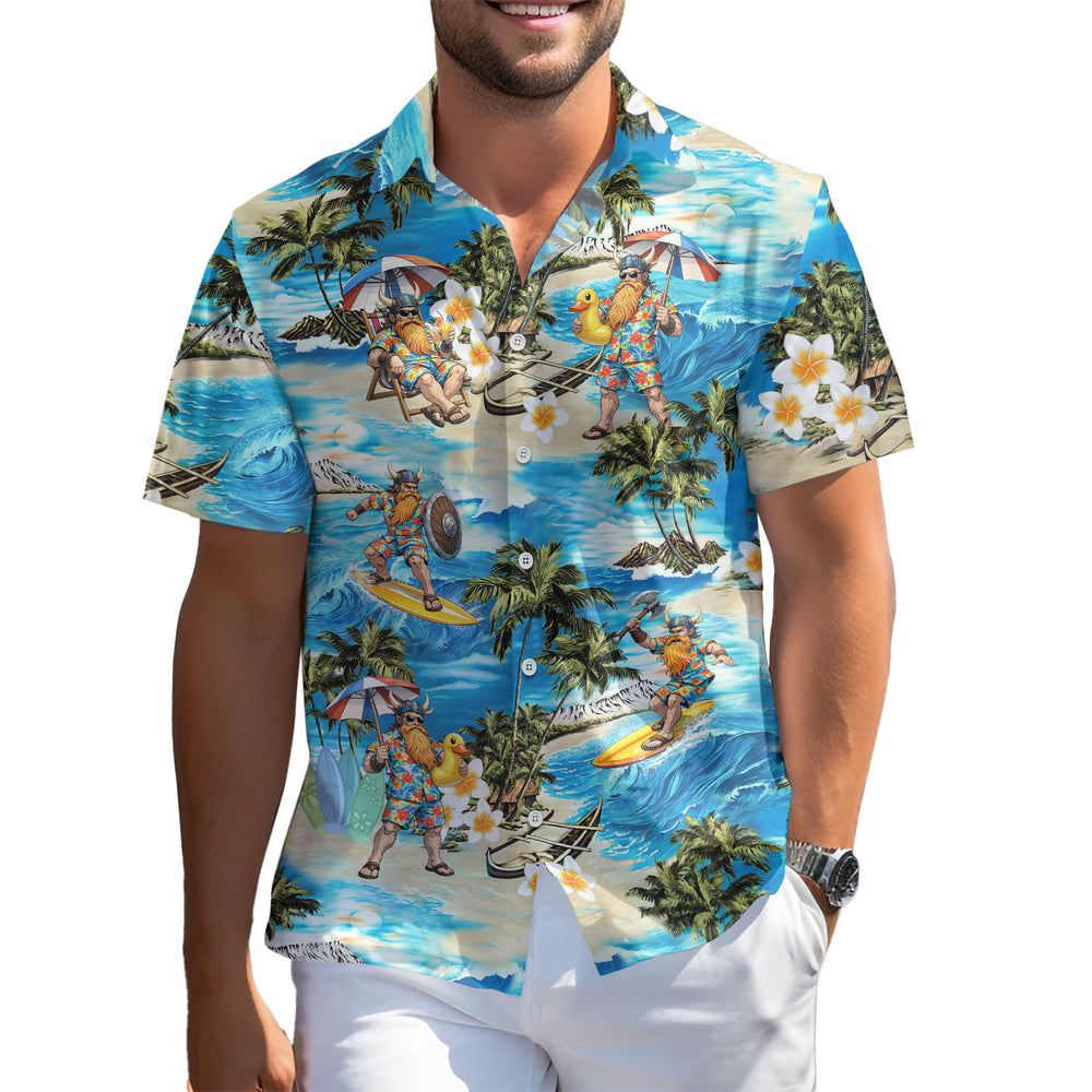 Viking Mythology Hawaiian Shirt – Short Sleeve Button-Down