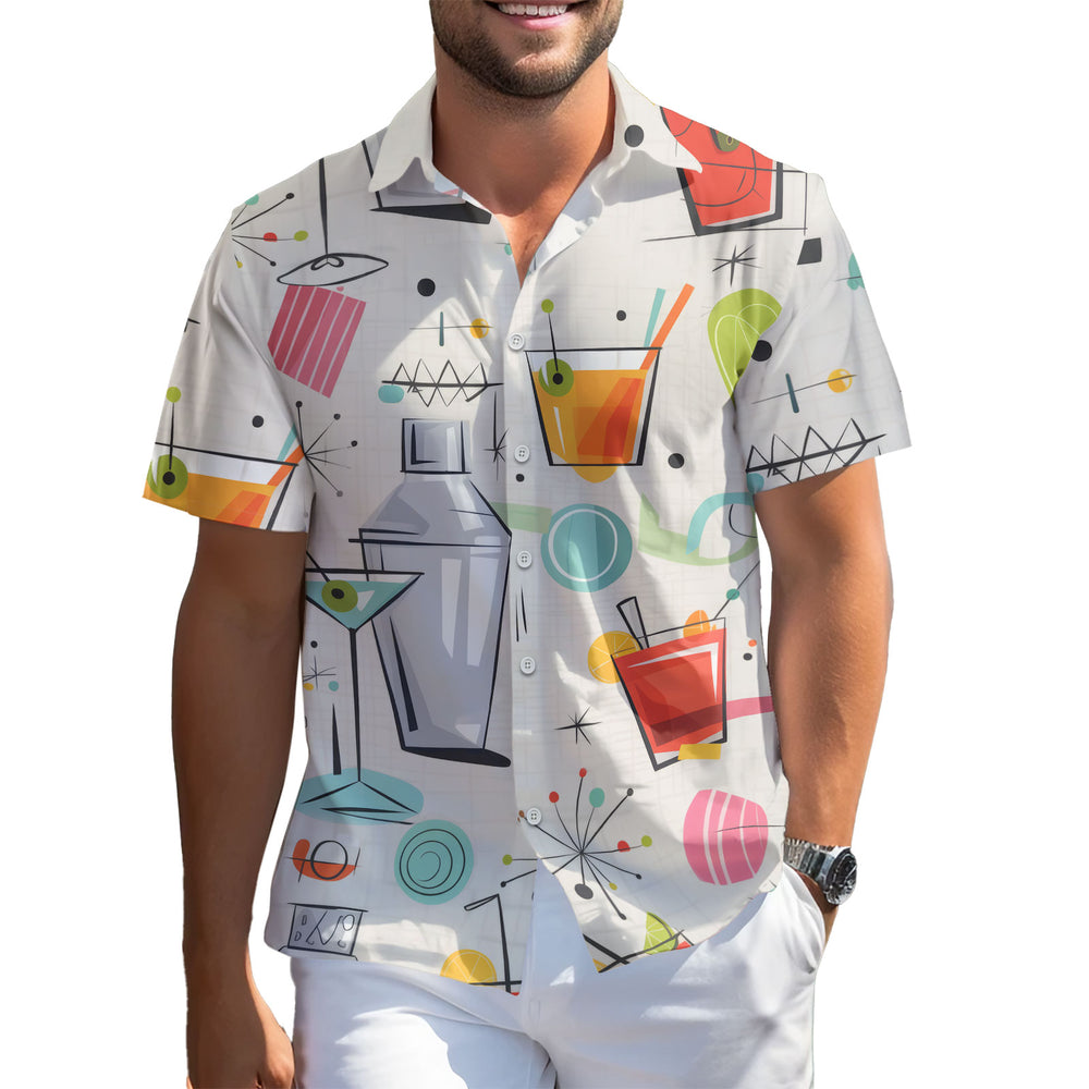 Cocktail Bartender Hawaiian Shirt – Short Sleeve Button-Down