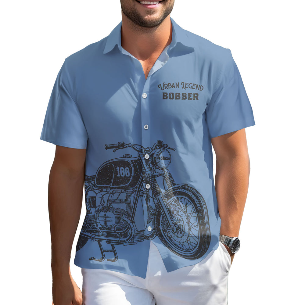 Motorcycle Hawaiian Shirt – Short Sleeve Button-Down